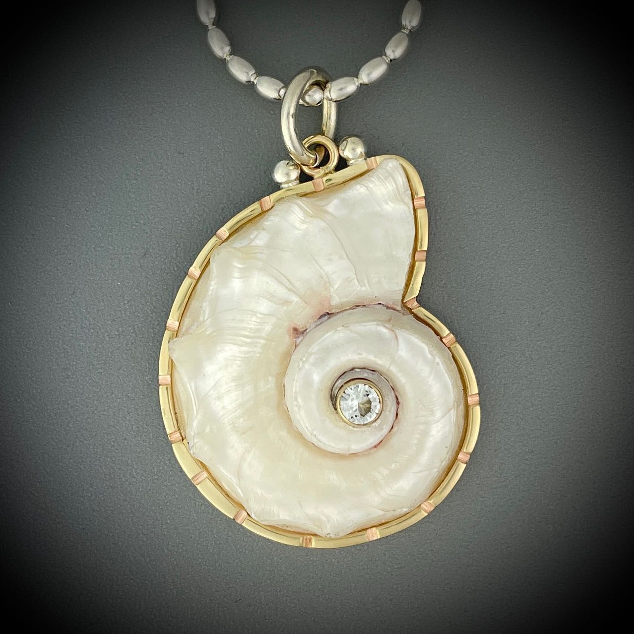 Pearly Delphinula Pendant