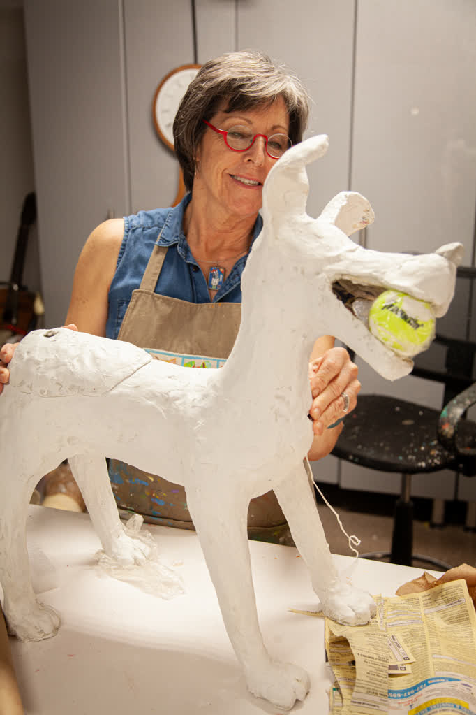 Joyce Curvin in her Studio